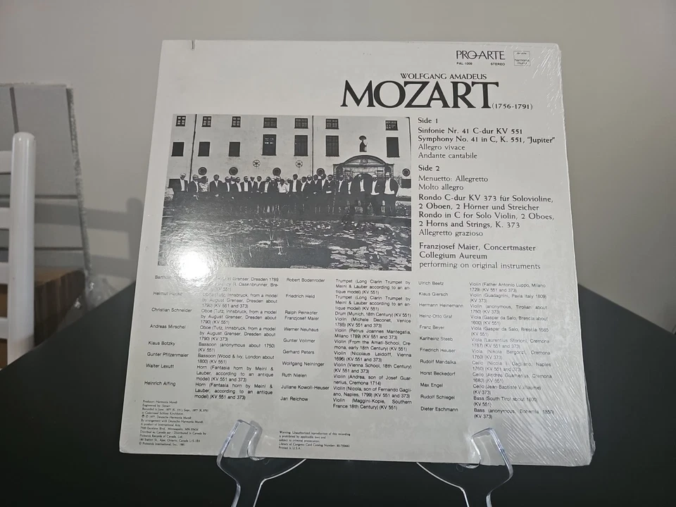 Mozart-Symphony No.41 'Jupiter' / Rondo in C. Harmonia Mundi 1C 065-99 673 Q. NM - Image 2 of 2