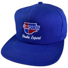 Vtg. Car Quest Brake Expert Snapback Hat Blue Adult Adjustable K-products - Nos