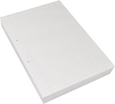 A4 Loose Leaf Lined Paper, 500 Sheets, 8Mm Lined with Margin Paper
