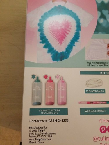 Tulip One Step Tie-Dye Kit (Hearts) Everything To Make Heart GET YOURS TODAY!! - Picture 3 of 6