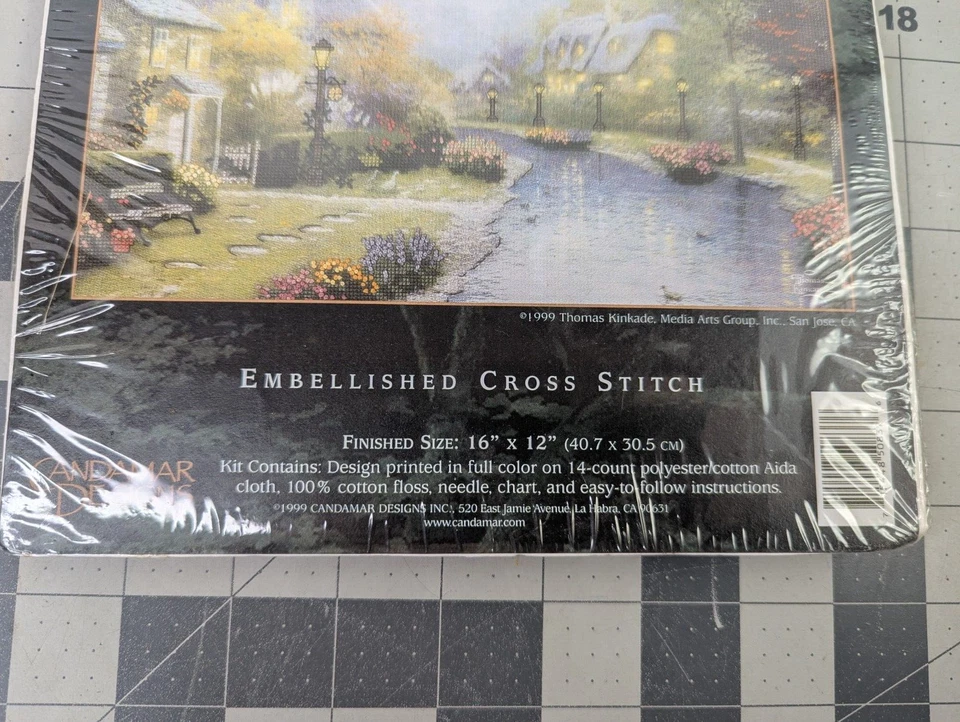 Thomas Kinkade Lamplight Brooke Cross Stitch Kit - Image 4 of 4
