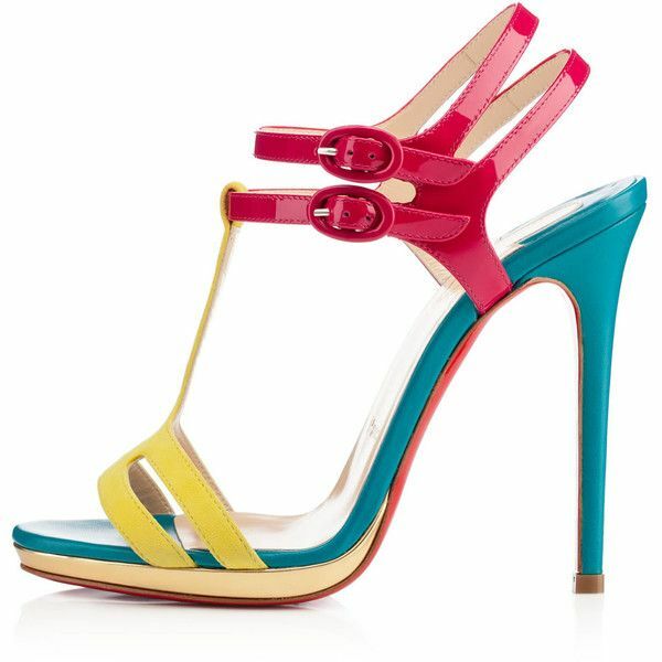100% AUTHENTIC NEW WOMEN LOUBOUTIN DOUBLE TUTTI 120 STRAPPY SANDALS/HEELS US 8