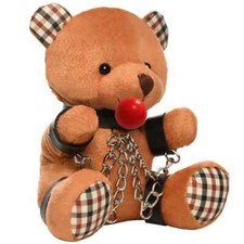 Gagged Bondage BDSM Teddy Bear Kinky Bondage Plush Harness Gag Gift Novelty