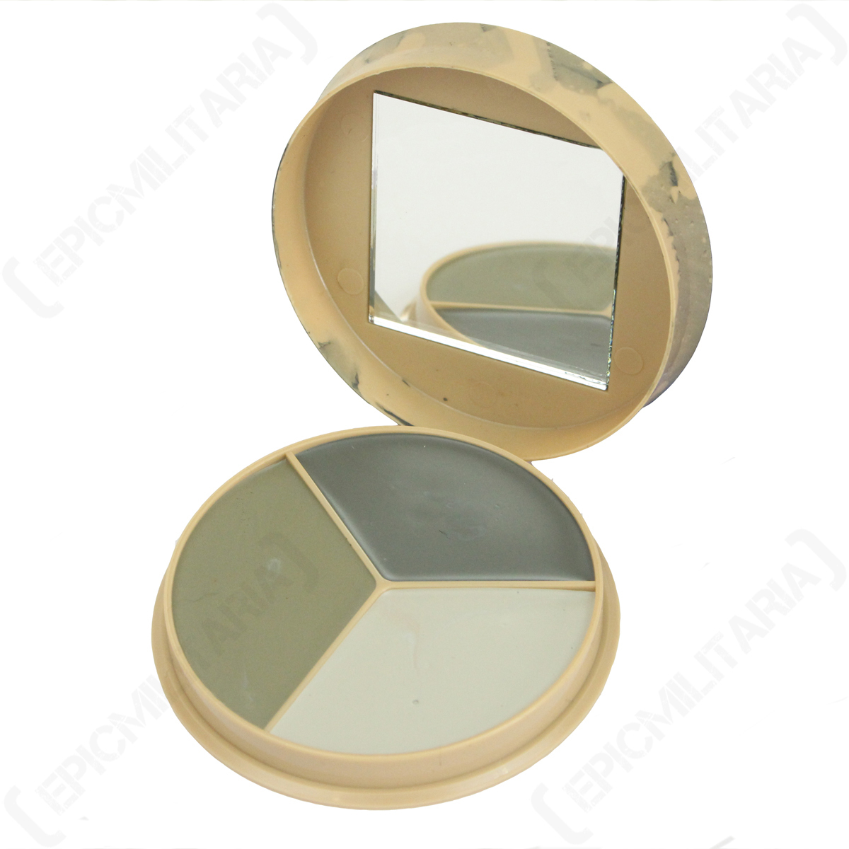 en Digital Camuflaje Pintura Facial Redondo Contenedor Cadete Airsoft Cam Crema