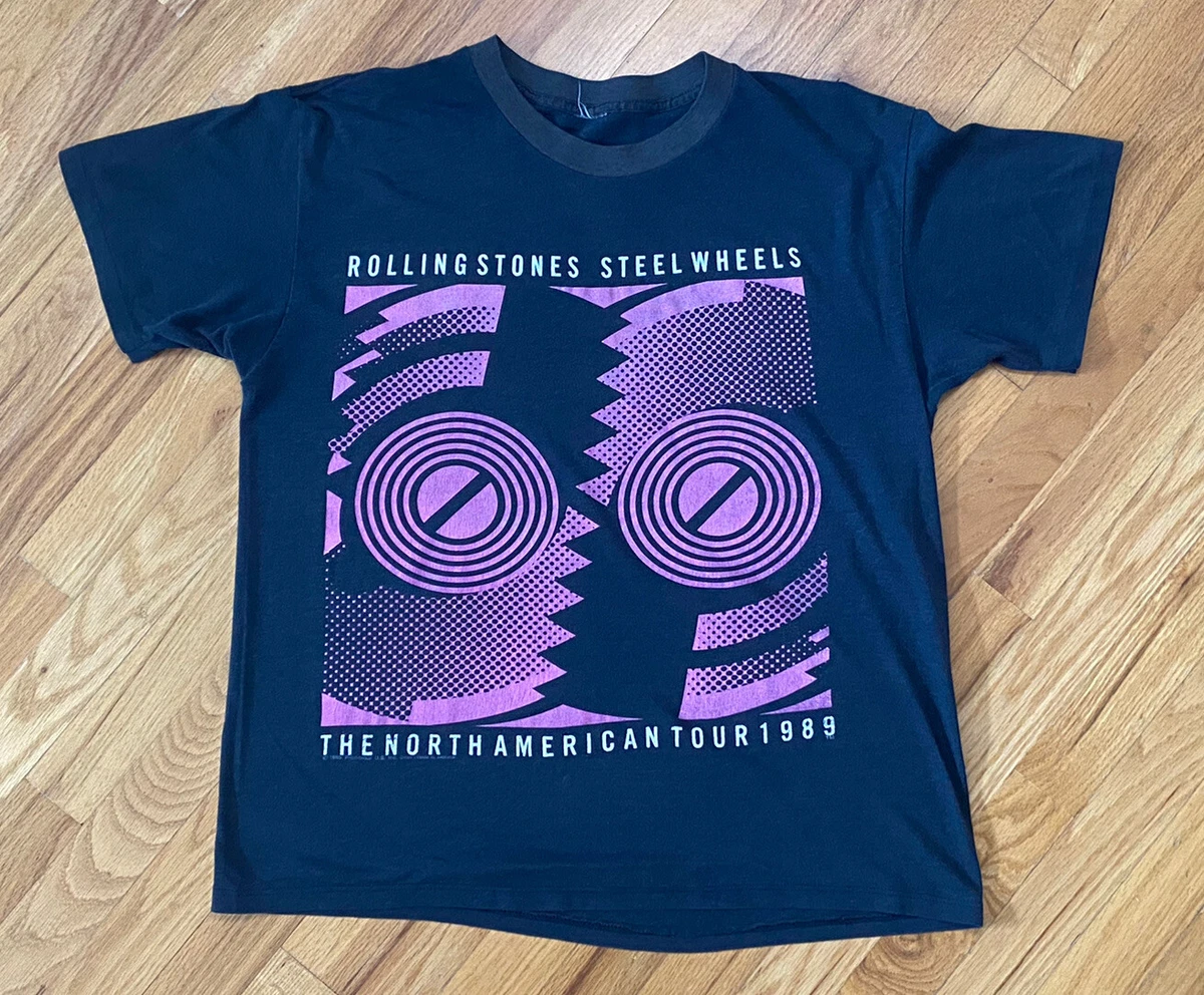 Vintage 1989 The Rolling Stones Steel Wheels T-shirt Size Large
