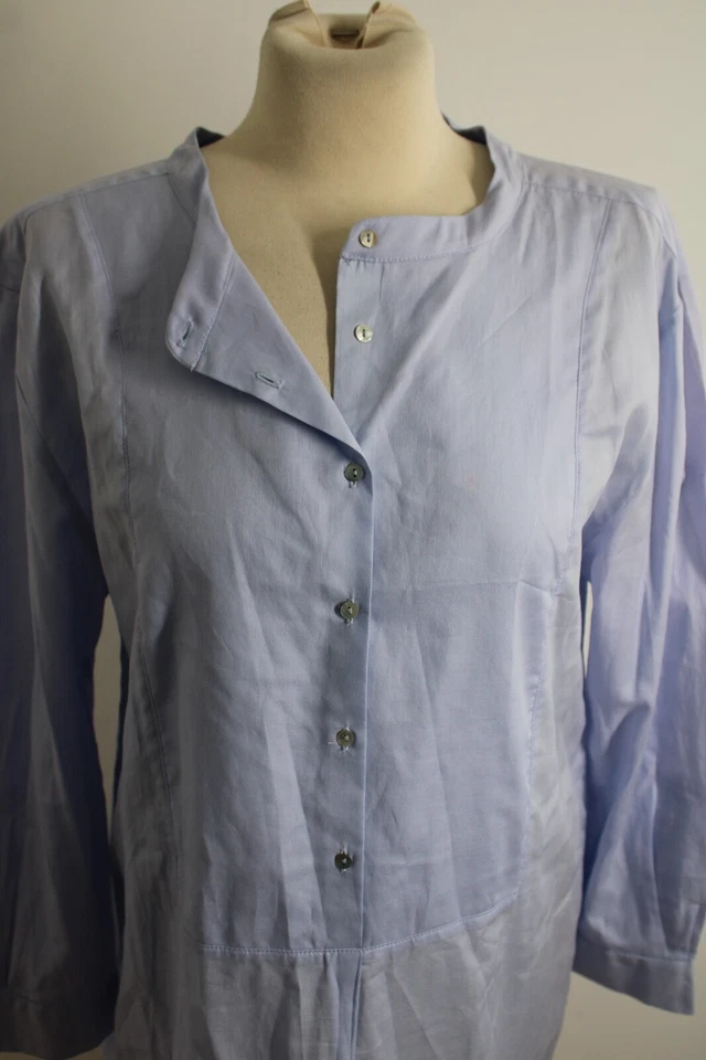 Pluto 42 L Periwinkle Azul Púrpura Algodón Popover Vestido Camisa de Noche Vestido Lencería Foto 2 de 4