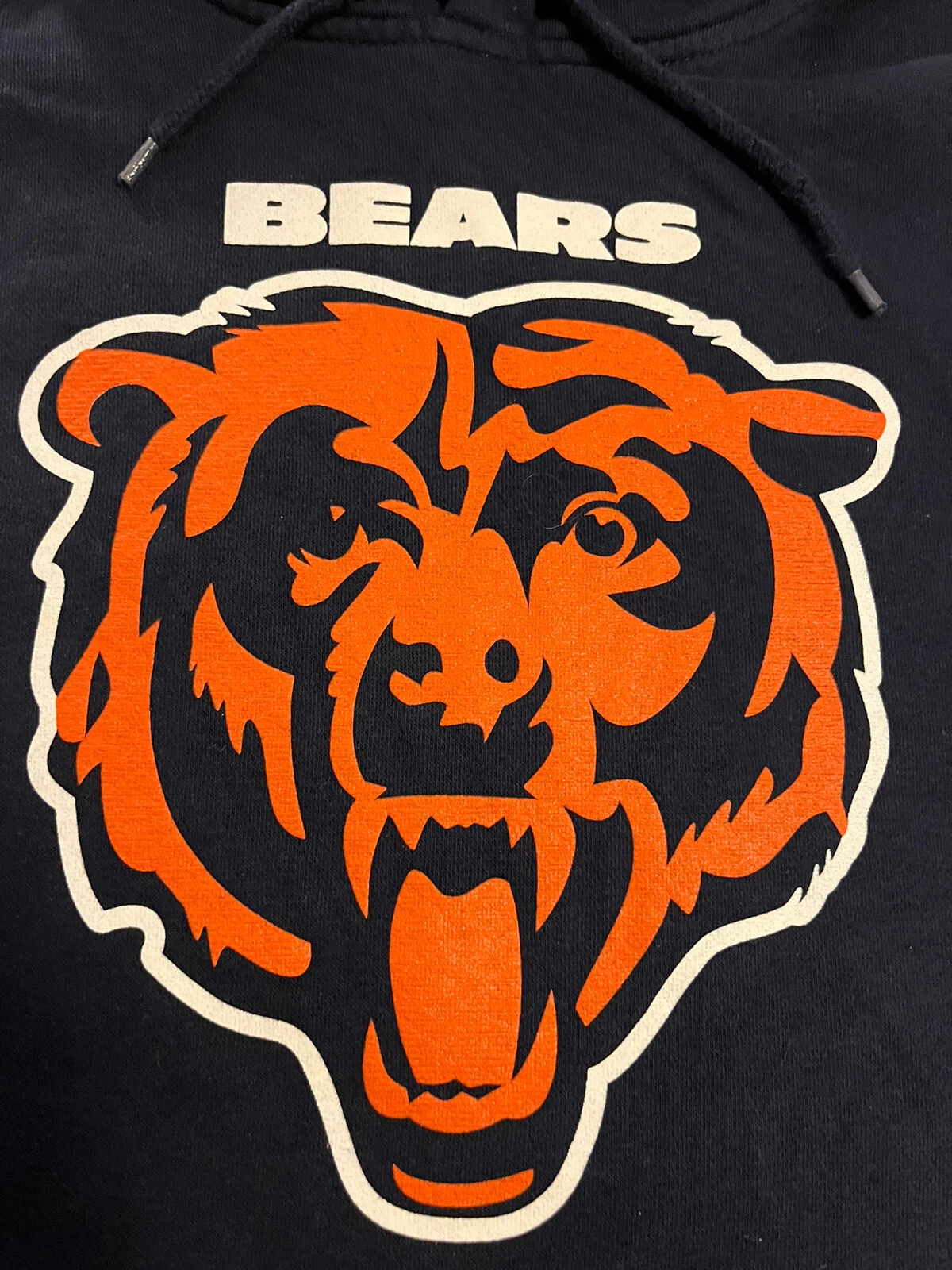 VETEMENTS NFL Team Apparel Chicago Bears Hoodie Sweatshirt Blue Mens Size Large