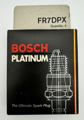 Bosch FR7DPX Platinum Spark Plugs SET OF 4 GERMANY VINTAGE NOS 0242235547