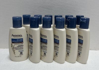 12x Aveeno Skin Relief Moisturizing Lotion Therapeutic Travel 1oz Each Tube