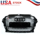 RS3 Type Grille Front Hood Henycomb Bumper Grill For Audi A3 S3 2013-2016 Black