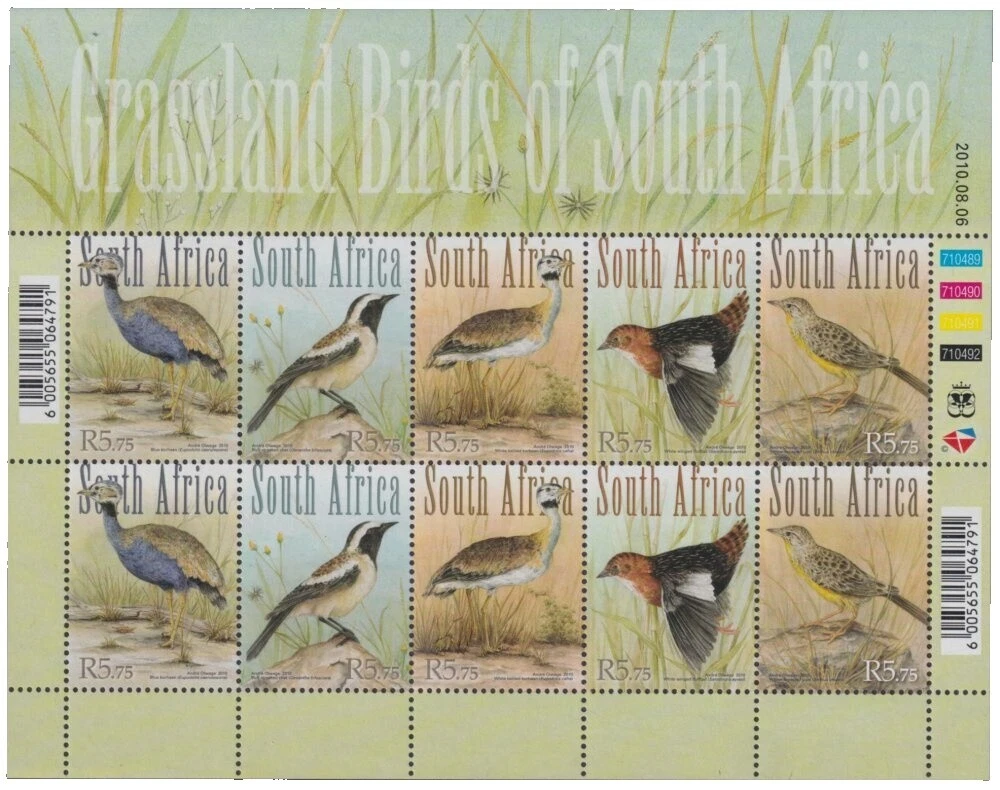 Hoja completa de estampillas de Sudáfrica (1961-presente)