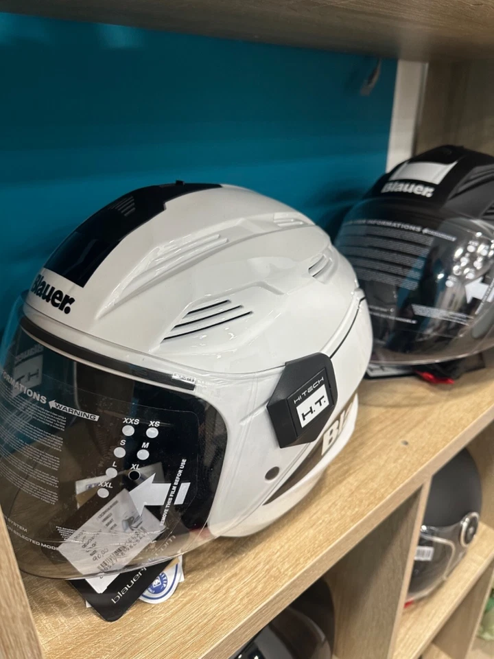 CASCO BLAUER JET VISIERA LUNGA MOTO SCOOTER - Immagine 2 di 4