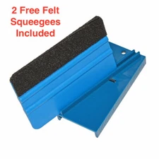 Squeegee Card Sharpener Window Tint Tool - 2 Felt Squeegees Included