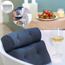 Bath tub Pillow Non-Slip Comfortable Bathtub Headrest Cushion FREE WINE HOLDER