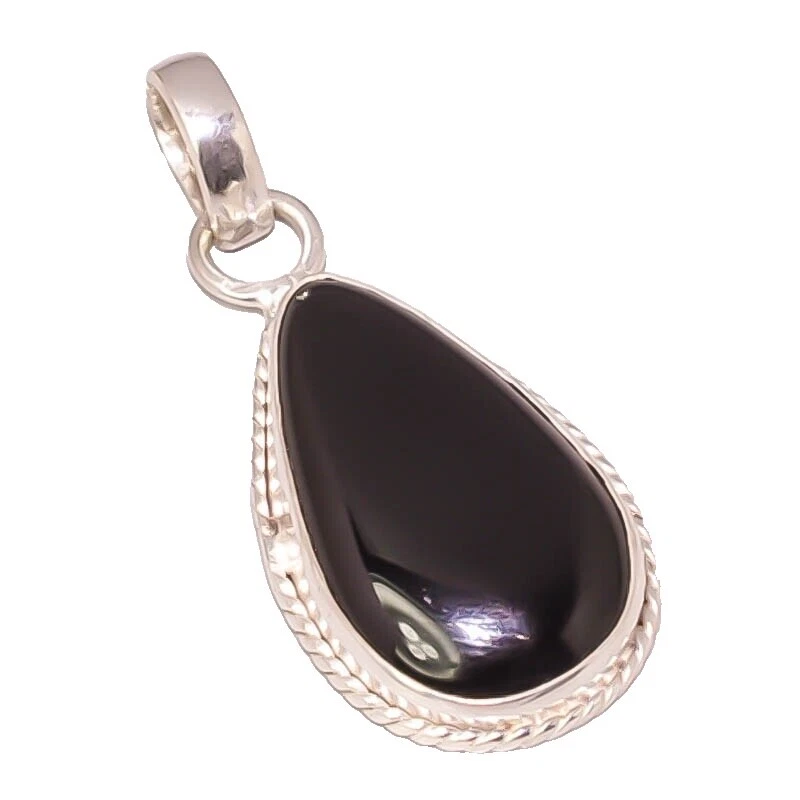 Onyx declaración Chapado en Plata Moda Collares y Colgantes