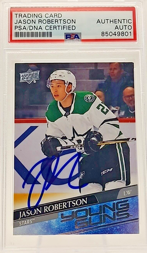 2020-21 Upper Deck Jason Robertson Autographed Hand Signed Young Guns #235 - PSA - Picture 1 of 15
