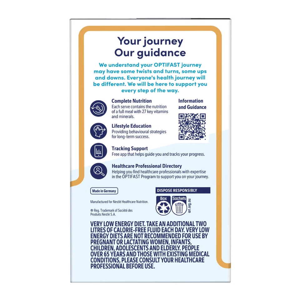 Optifast VLCD Low Calorie Diet Weight Loss Chicken Flavour Soup Sachet 8x53g - Image 3 of 4