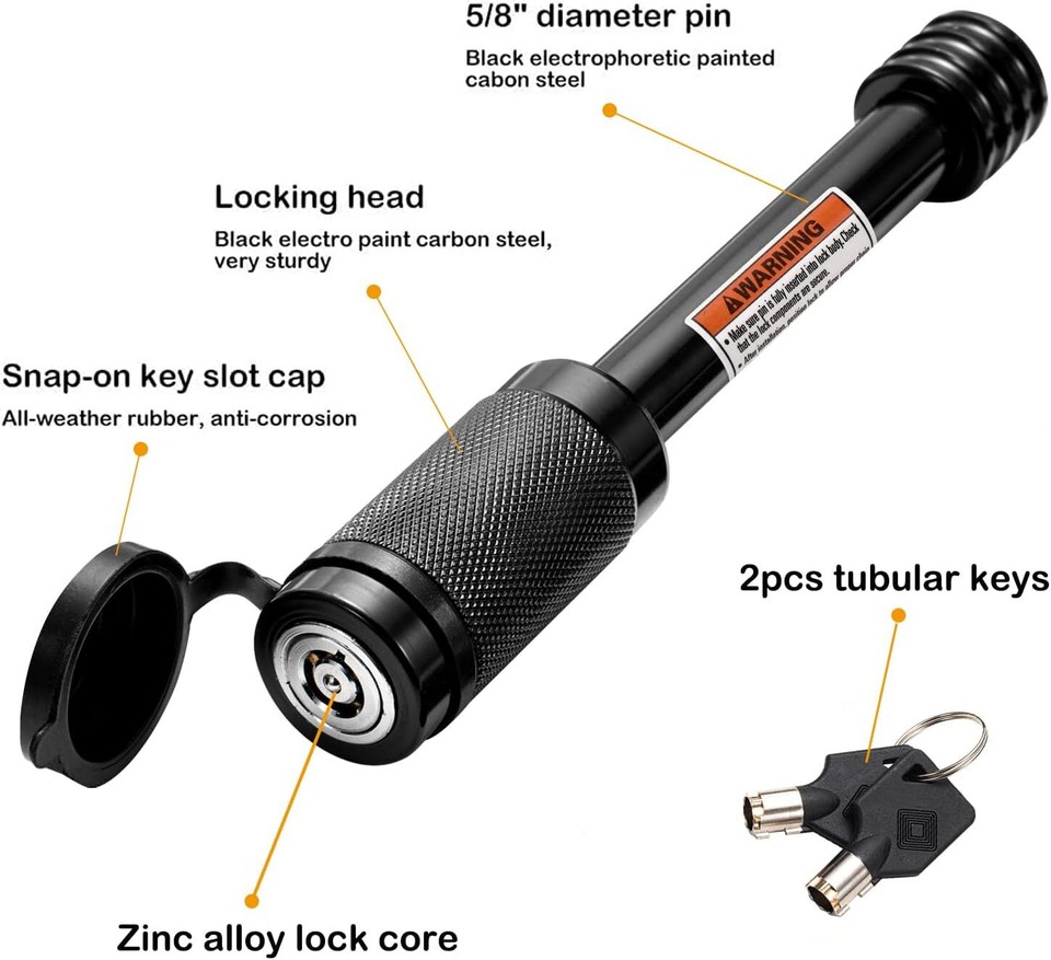 Upgrade 5/8 In Hitch Pin Lock W/Keys For RV Truck ... – Grandado - Foto 14