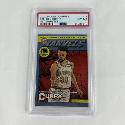 2020 Panini Donruss Net Marvels Stephen Curry # 17 PSA 10 Gem Mint Pop 7