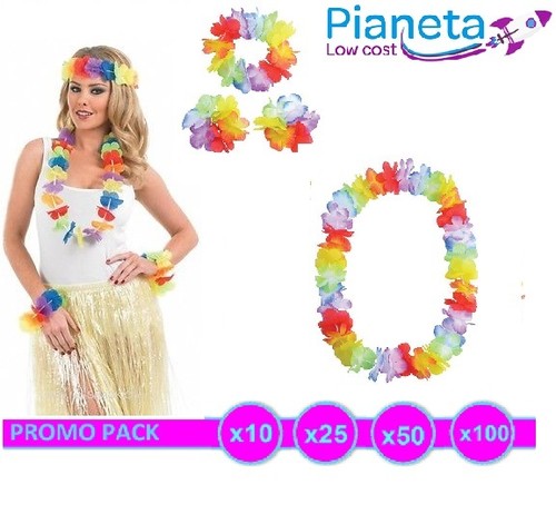 200 Collane Hawaiane Leis In Poliestere Per Feste Tropicali - Lunghe 108 Cm, Assortimento Colori, Decorazioni Luau
