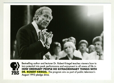 1993 PBS B&W Photo 5x7- Dr. Robert Kriegel- Ordinary People/Extraordinary Things