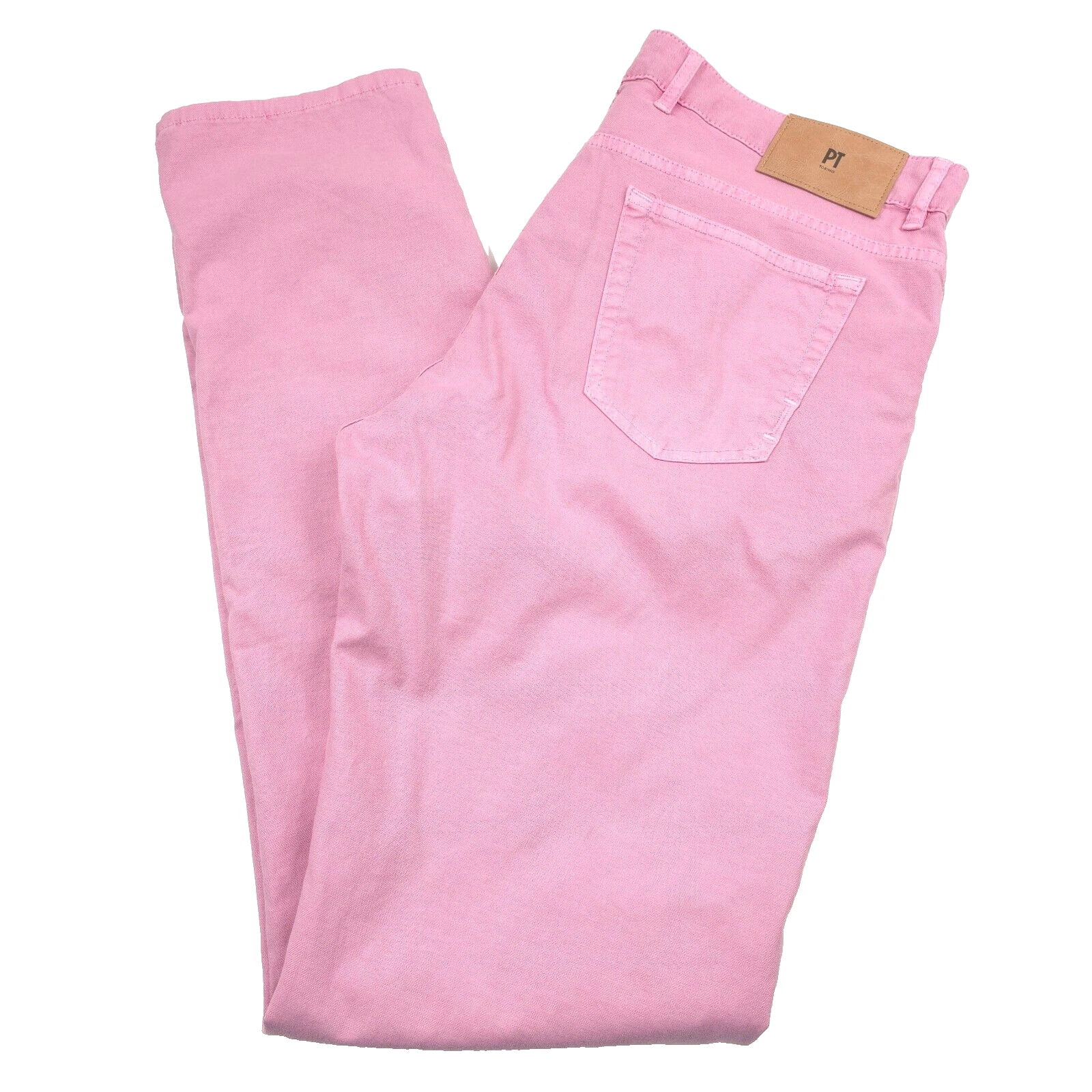 $395 PT Torino Pink Slim Fit 5-Pocket Pants Mens Size 38
