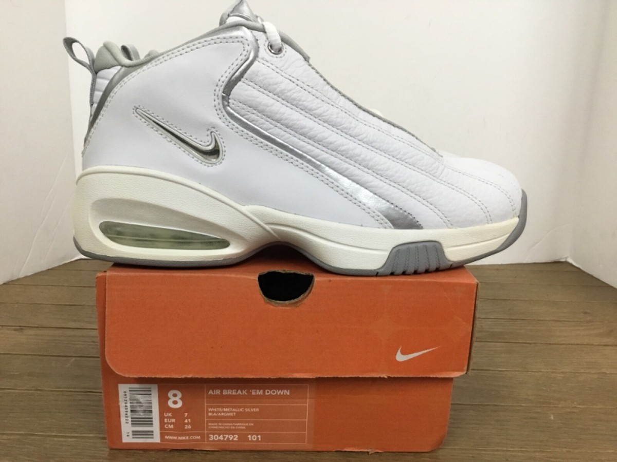 Nike Air Break 'Em Down Mens sneaker #304792 101 size 8 wht