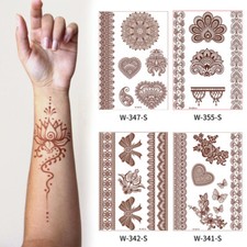 Lace Floral Totem Henna Tattoo Temporary Fake Tattoo Red Tattoo Sticker Beauty
