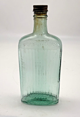 Vintage Glasflasche Sanizal Gift Tafel Löffel Maße Schraubdeckel