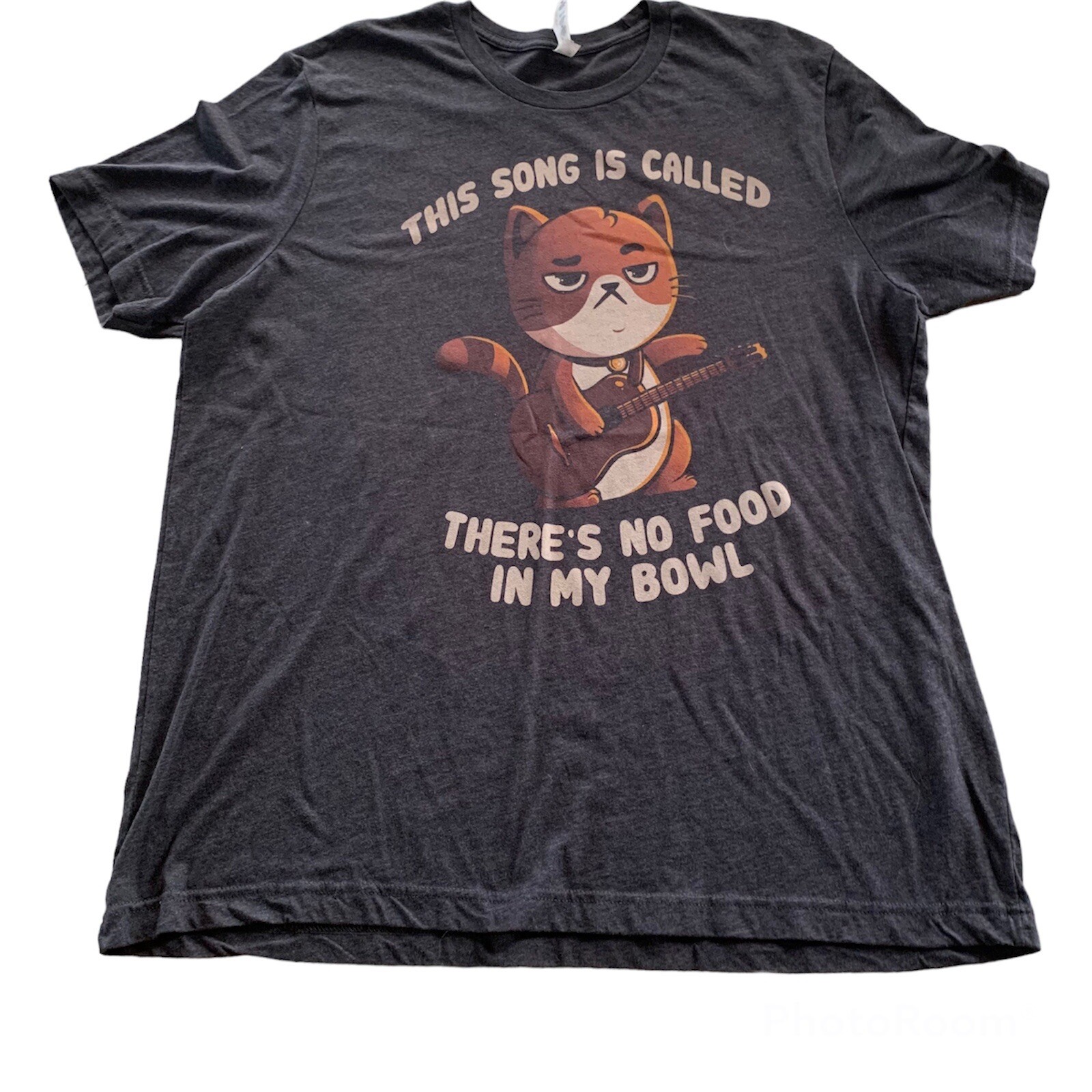 Funny Cat TShirt My Next Song Is Called Theres No Food In My Bowl 2XL