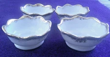 Bavaria Gold Trimmed Porcelain Salt Cellars Set Of 4