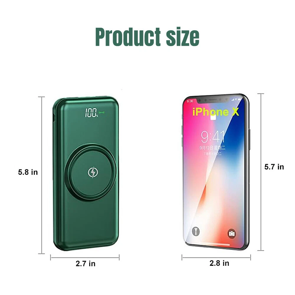 20000mAh Solar Wireless Power Bank Portable Phone Charger  