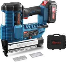 Enhulk 20v Cordless 18 ga Combo Nail/Staple Gun Kit, Brushless, w/ 4.0Ah batt