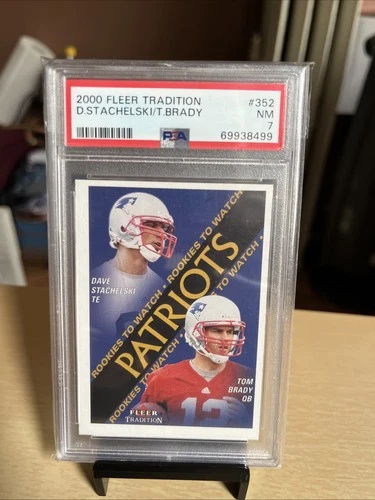 2000 fleer tradition tom brady #352 Psa7 rookie rc nm