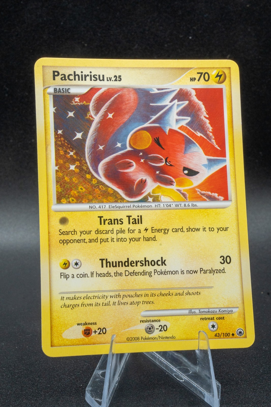 Pokémon TCG Pachirisu Majestic Dawn 43/100 Regular LP Light Play Condition LP +
