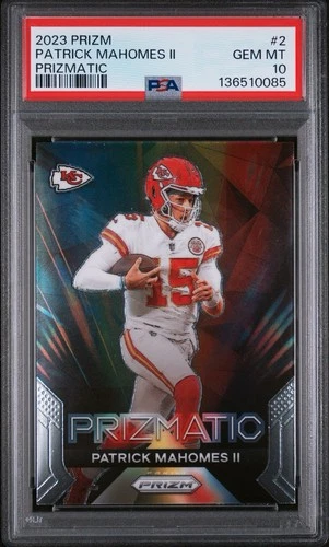 2023 PSA 10!! Patrick Mahomes II #2 Prizmatic Panini Prizm NFL Football