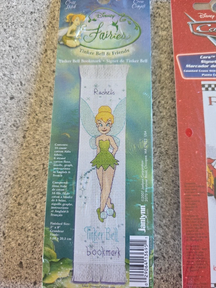 Janlynn Disney Punto de Cruz Marcadores Lote 3 Hadas Coches Pixar  Foto 2 de 4