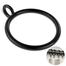 50 Pack Metal Curtain Rings with Eyelets, 1.5 inch Inner Diameter Drapery Rings