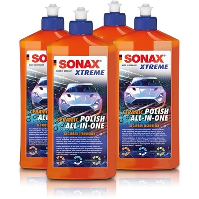 SONAX 4x 500 ml XTREME CERAMIC POLISH ALL-IN-ONE VERSIEGELUNG POLITUR WACHS WAX  - Bild 1 von 1