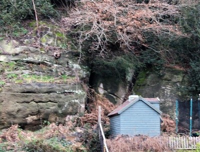 Photo 6x4 Garden shed among massive sandrocks, Uckfield This is behind a  c2008