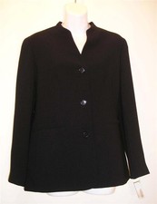 NEW Talbots Petites Womens Black Jacket Blazer Size 2P 188 NWT