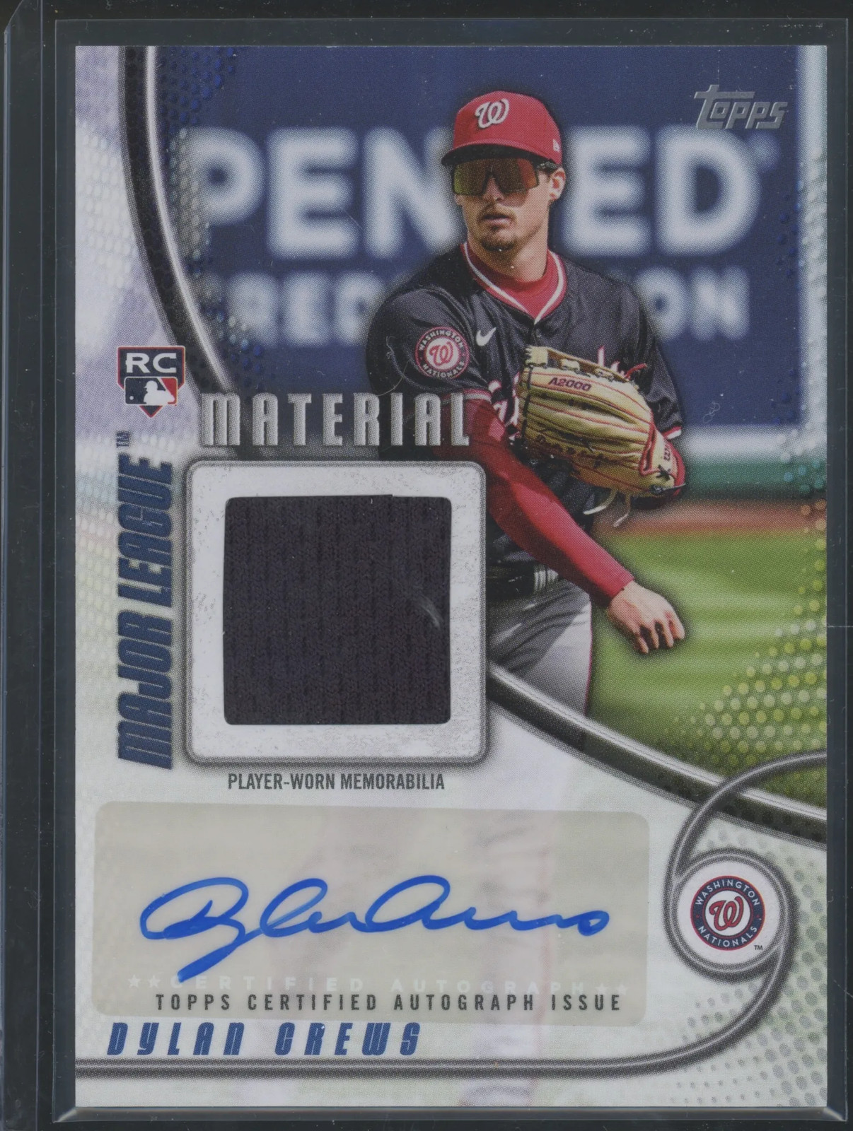 2025 Topps Major League Material Auto Dylan Crews #MLMAR-DC Player-worn RC 16/50