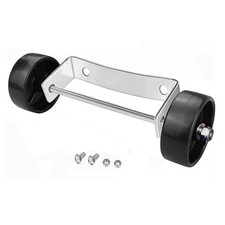 Universal Patio Heater Wheel Kit-Stainless Steel Silver Bracket + Black8554
