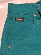 Vintage Wrangler Silverlake Teal Green Turquoise Mom Western Jeans Size 34