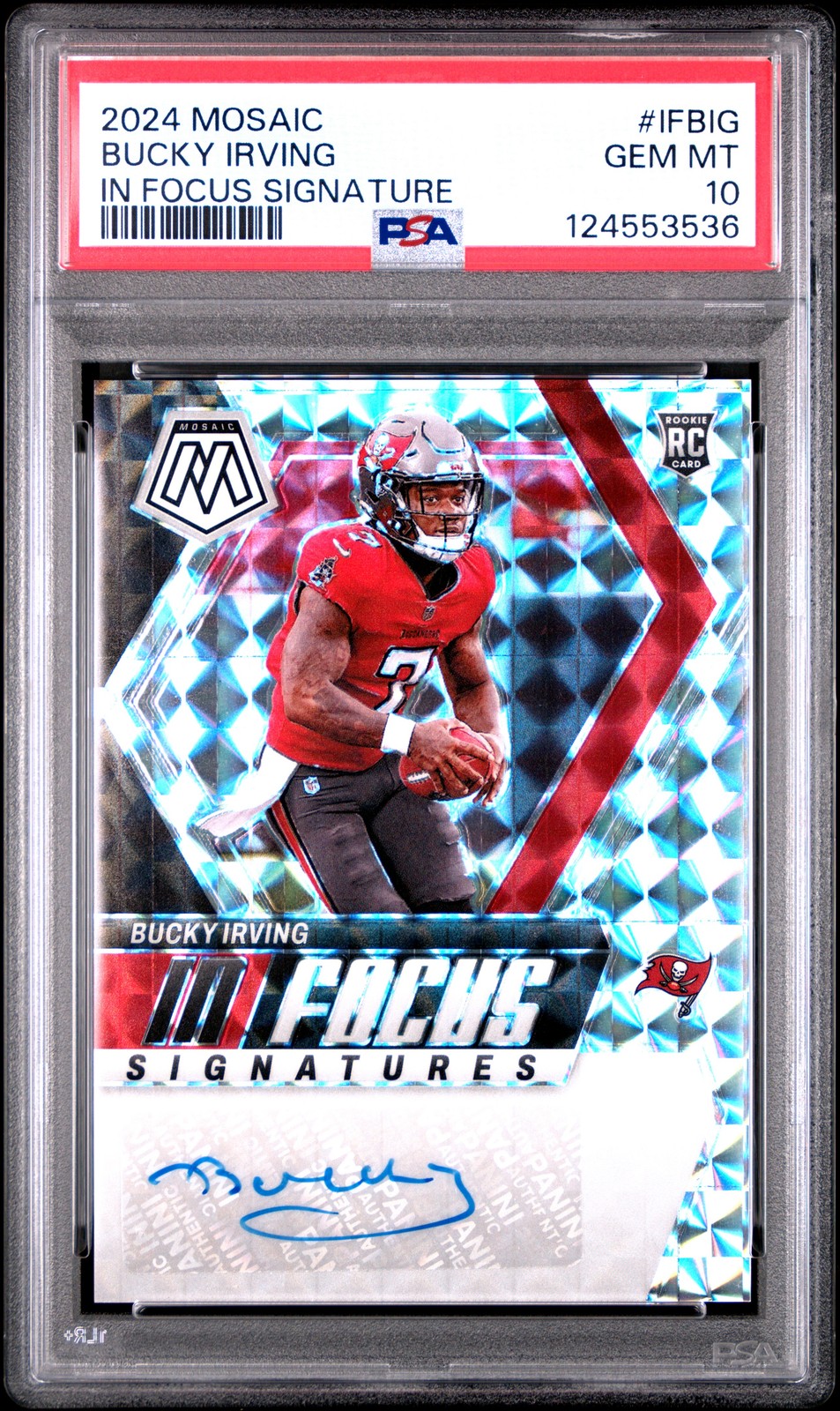 2024 PANINI MOSAIC IN FOCUS SIGNATURES #IFBIG BUCKY IRVING PSA 10