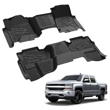 LASFIT Floor Mats for GMC Sierra 2500 HD / Sierra 3500 HD 2015-2019 Double Cab