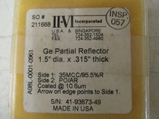 II-VI Incorporated 1.5" Dia. x .315" Thick Ge partial Reflector