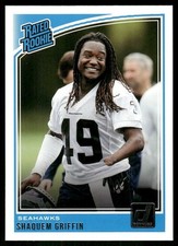 2018 Donruss #346 Shaquem Griffin Rookie RC Seahawks football card