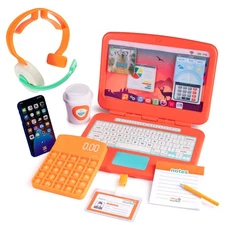 Pretend Play Home Office Set for Ages 3-7 - Includes Toy Laptop, , Calculator...