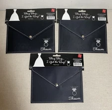 Russ Berrie PHOTO POUCH Snap Closure 4"x6" SHOWER Picture Gift ‘NEW’ Lot of 3